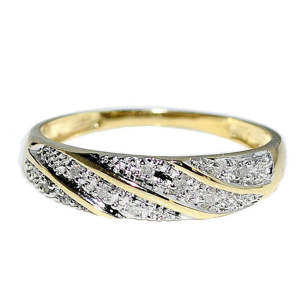 Yellow Diamond Wedding Ring
 Wedding Band Mens Ring 0 10ct Real Diamonds in 10K Yellow