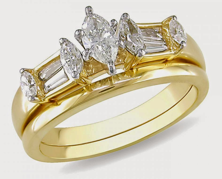 Yellow Gold Wedding Ring Sets
 Oval Diamond Yellow Gold Wedding Ring Sets for Her Design