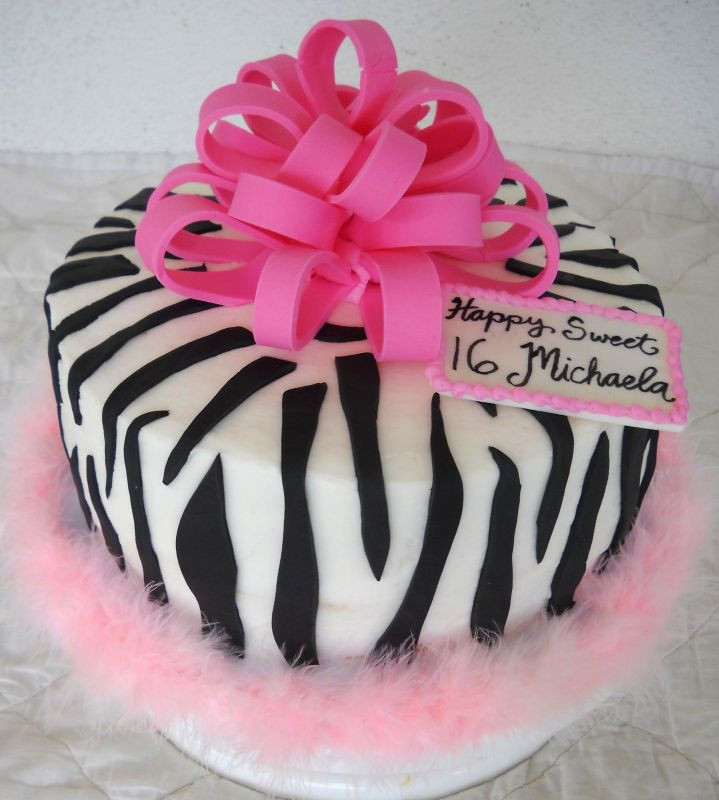 Zebra Birthday Cake
 Best Sweet 16 Zebra Birthday Cakes 2011 Birthday Invitations