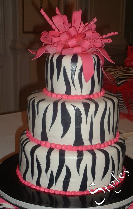 Zebra Birthday Cake
 Cakes by Styles 25th Birthday Cake Pink & Zebra Theme
