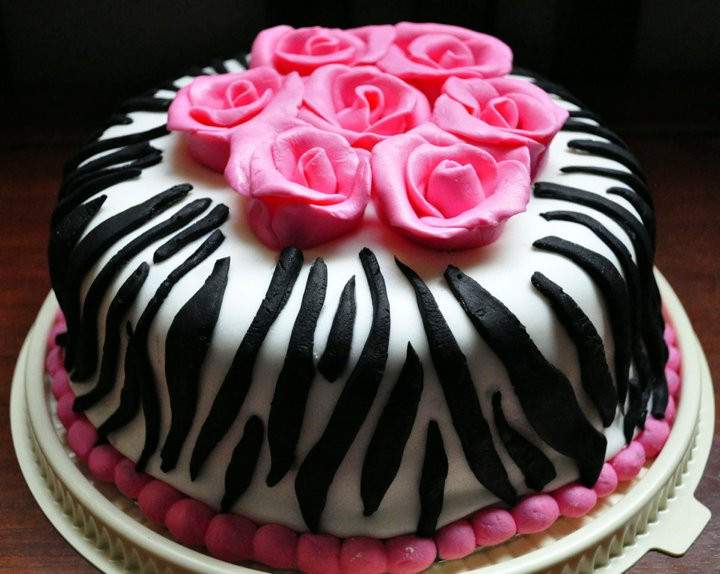 Zebra Birthday Cake
 Confectionery Queen Hot Pink Zebra Print Cake