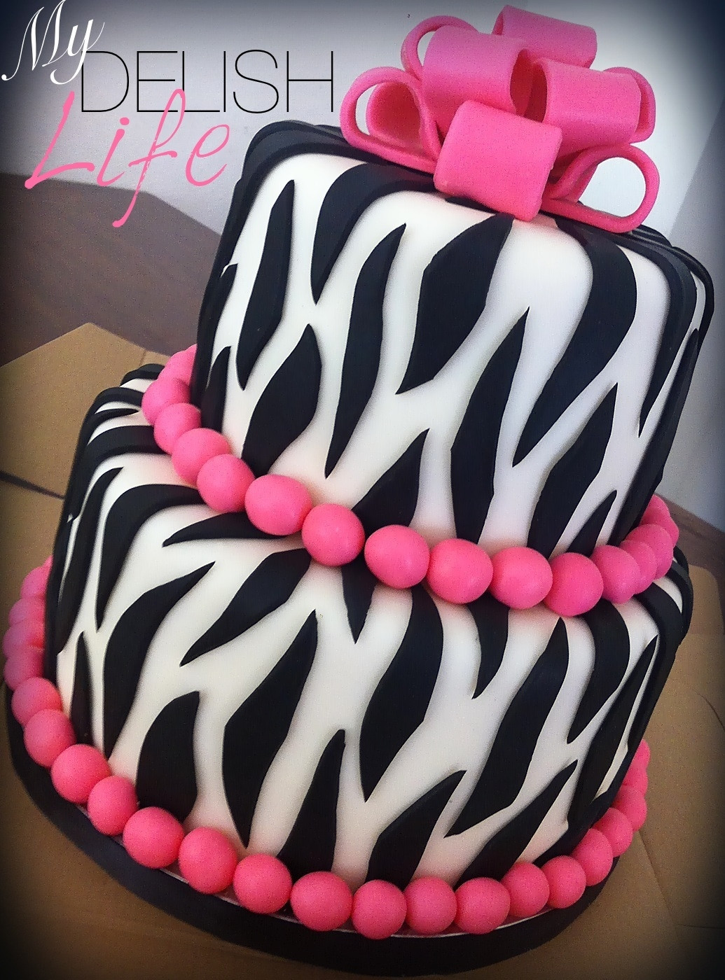 Zebra Birthday Cake
 7 Number Cake Zebra Print Airbrushed Buttercream