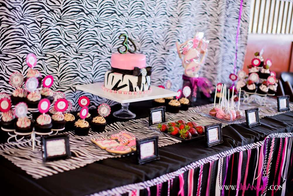 Zebra Decorations For Birthday Party
 Hot Pink with Zebra Print Birthday Party Ideas