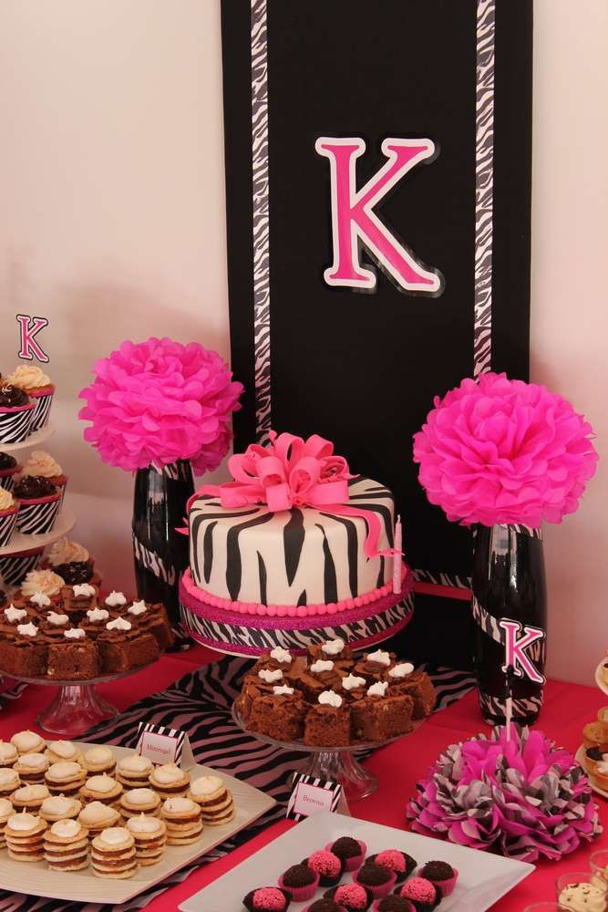 Zebra Decorations For Birthday Party
 Pink Zebra Animal Print Birthday Party treats See more