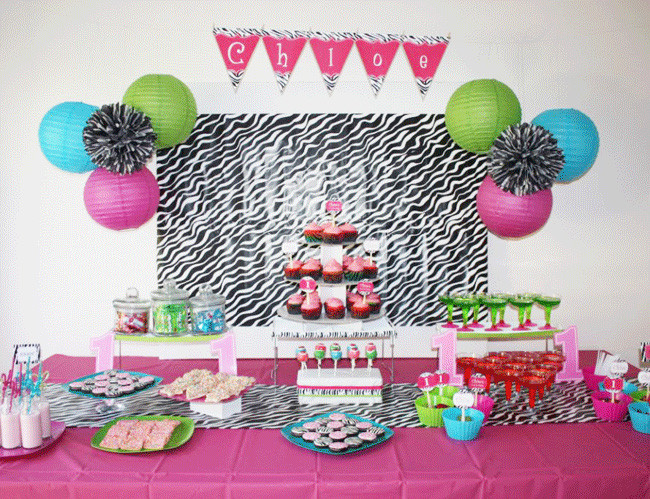 Zebra Decorations For Birthday Party
 Zebra party Chloe is 1
