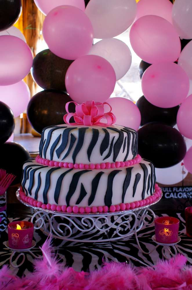 Zebra Decorations For Birthday Party
 Pink Zebra Theme Birthday Party Ideas