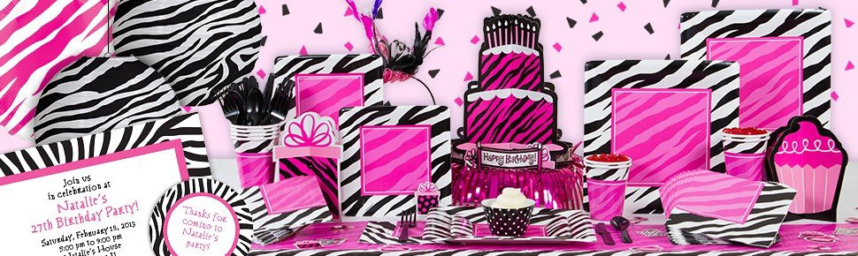 Zebra Decorations For Birthday Party
 Zebra Ideas Zebra Kids Party Supplies for Girls