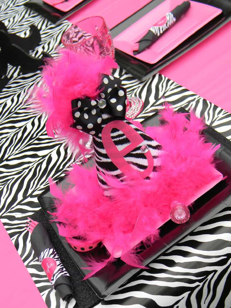 Zebra Decorations For Birthday Party
 Hot Pink and Zebra Print Birthday Party Ideas