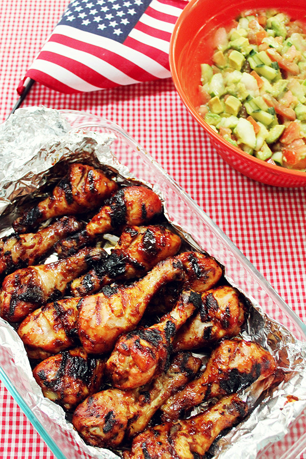 4th Of July Grilling Ideas
 Fourth of July Recipes 50 Stars BBQ Chicken Avocado