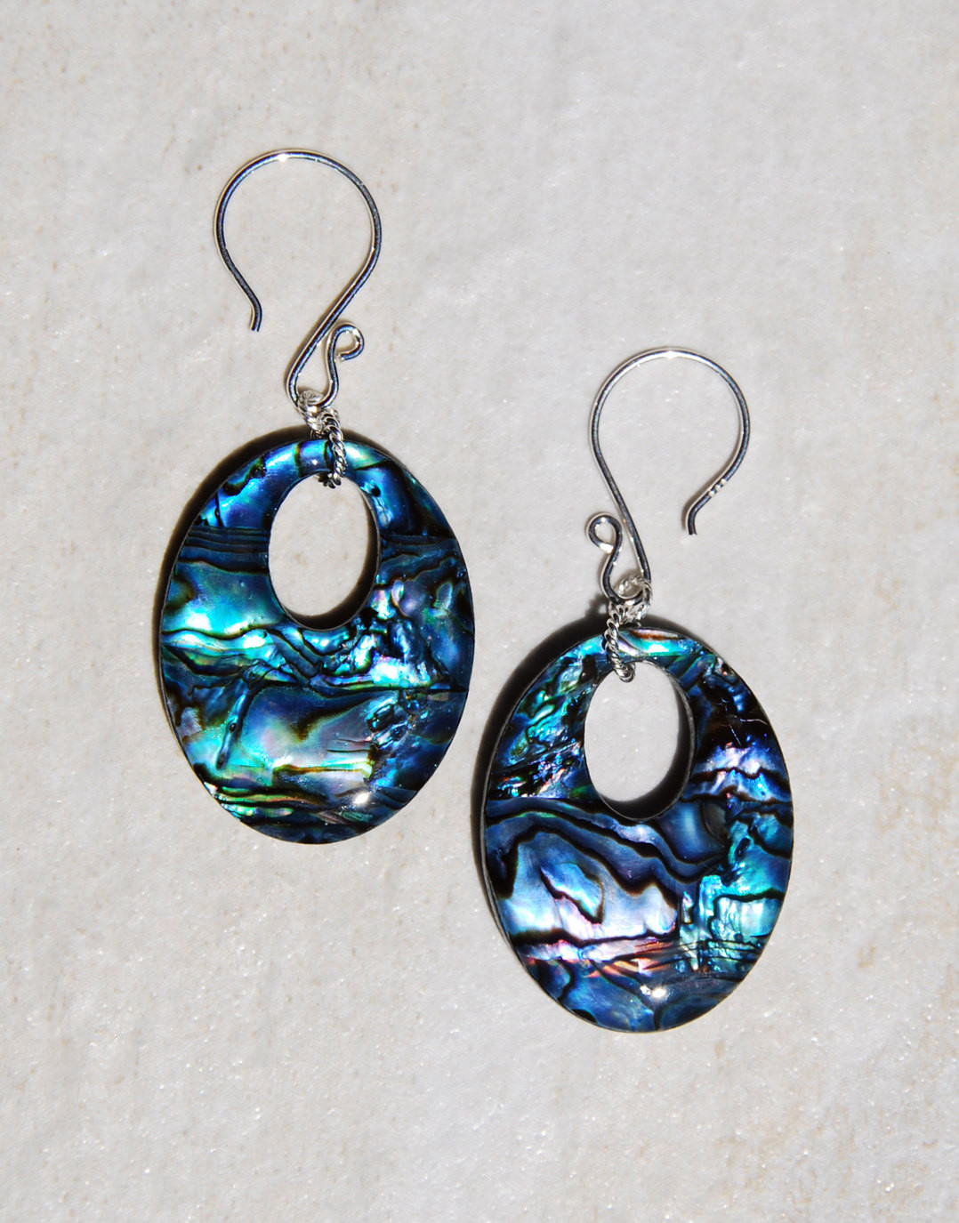 Abalone Shell Earrings
 Sterling Silver Paua earrings abalone earrings shell