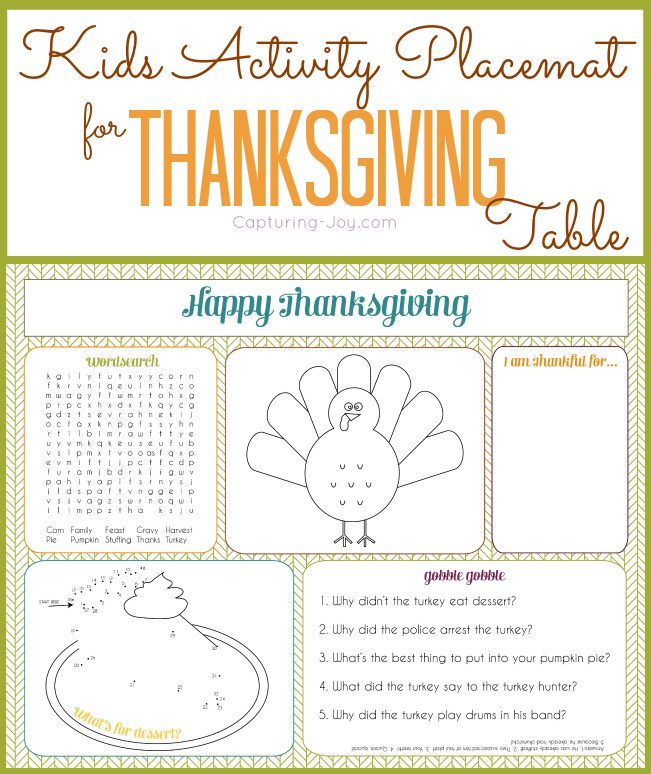 Activities For Thanksgiving
 Thanksgiving Activity for Kids Thanksgiving Activity