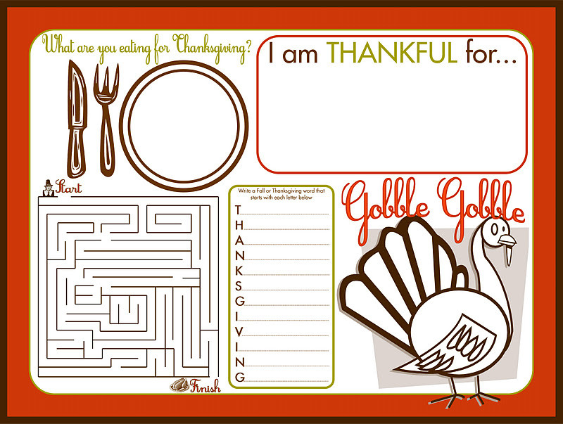 Activities For Thanksgiving
 Embellish free printable Thankgsiving Gathering