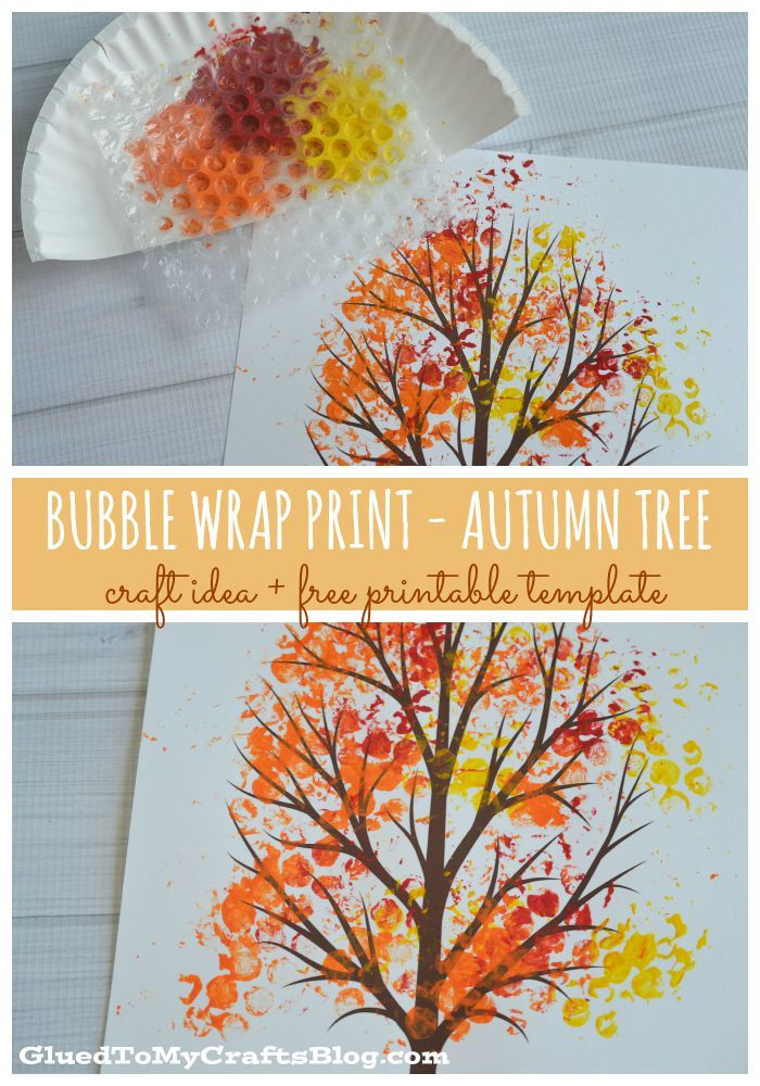 Autumn Arts And Crafts
 Bubble Wrap Print Autumn Tree w free printable
