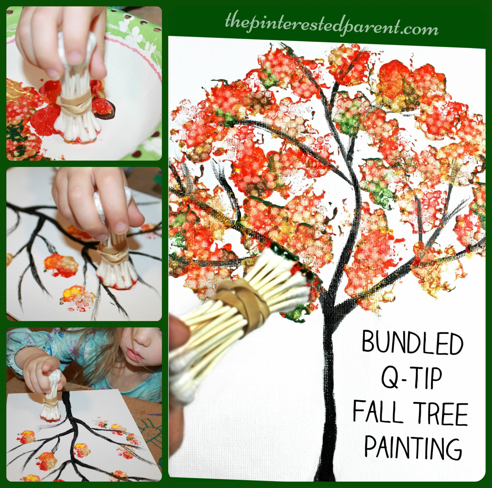Autumn Arts And Crafts
 Bundled Q Tip Autumn Tree