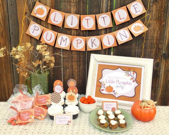 Autumn Baby Shower Ideas
 Items similar to Autumn Party Printable Set Baby Shower