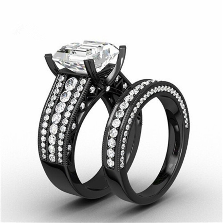 Black Gold Wedding Rings
 Aliexpress Buy Black Gold Filled Wedding Ring Band