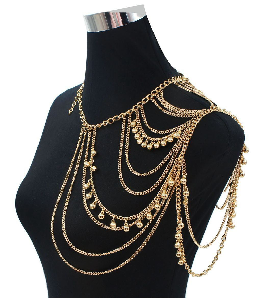 Body Chain Necklace
 e Shoulder Multiple Layered Body Chain Necklace