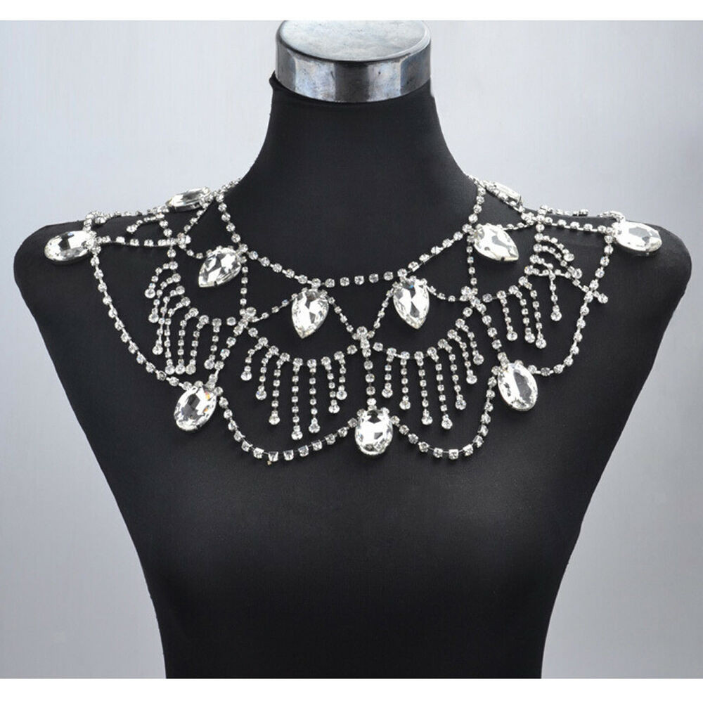 Body Chain Necklace
 Wedding Bridal Party Crystal Shoulder Body Chain Necklace