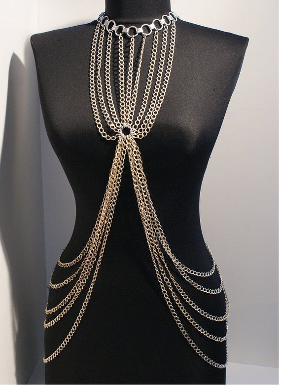 Body Chain Necklace
 silver body chain necklace chain fashion body jewelry
