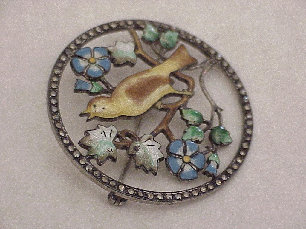 Brooches Aesthetic
 Vintage Aesthetic Bird Brooch Sterling Silver Shaded