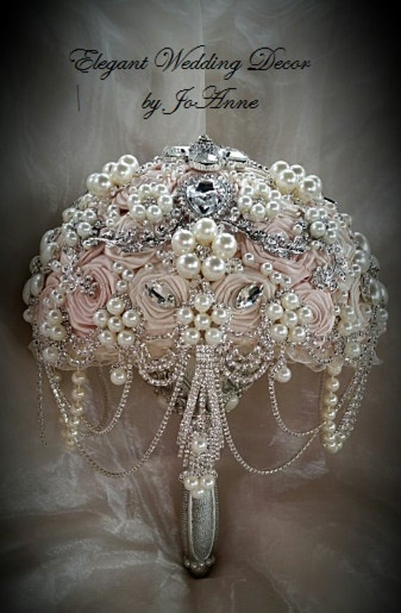 Brooches Bouquet
 Custom Brooch Bouquet Pink and Silver Brooch Bouquet Broach
