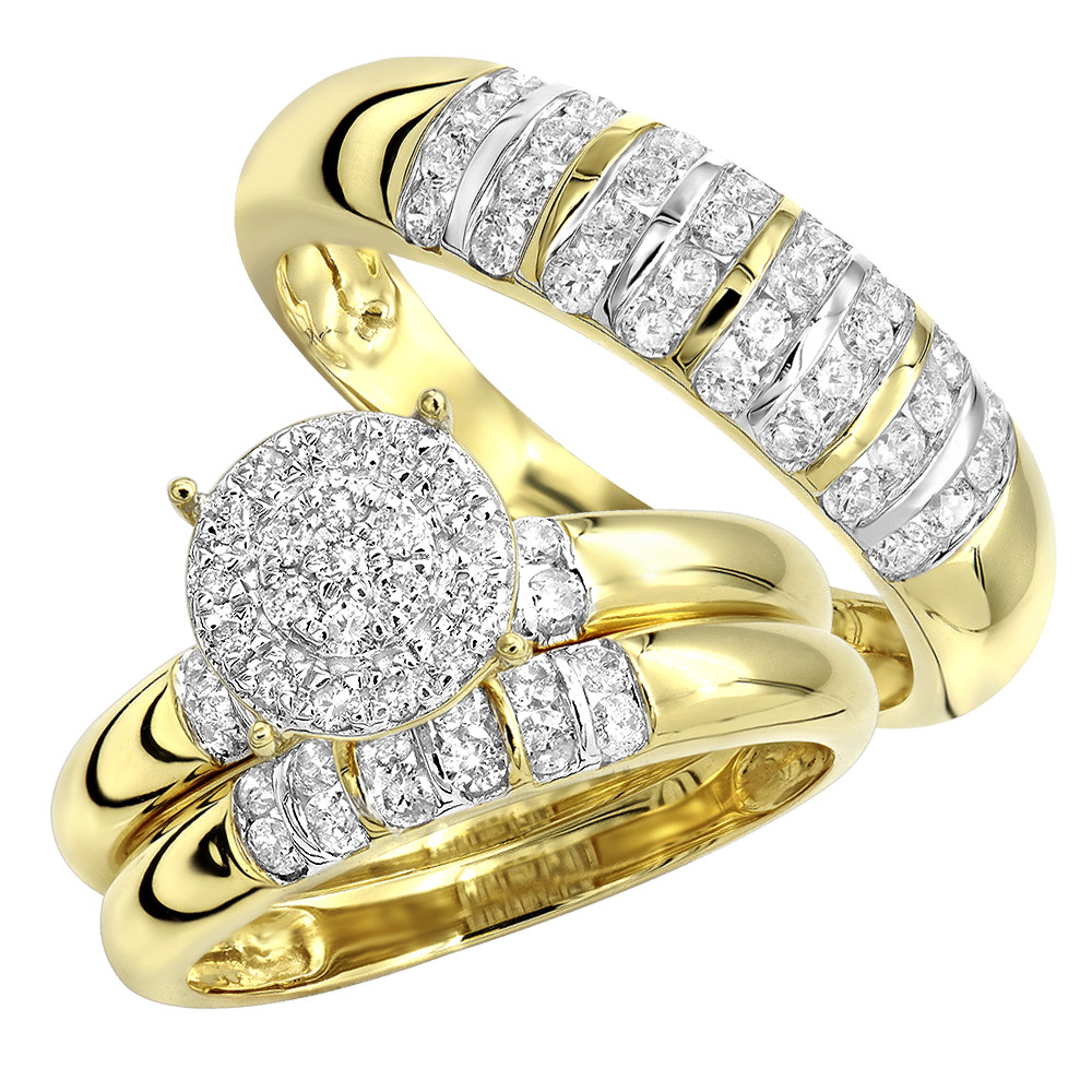 Cheap Wedding Band Sets His And Hers
 Affordable Diamond Engagement Ring and Wedding Band Set