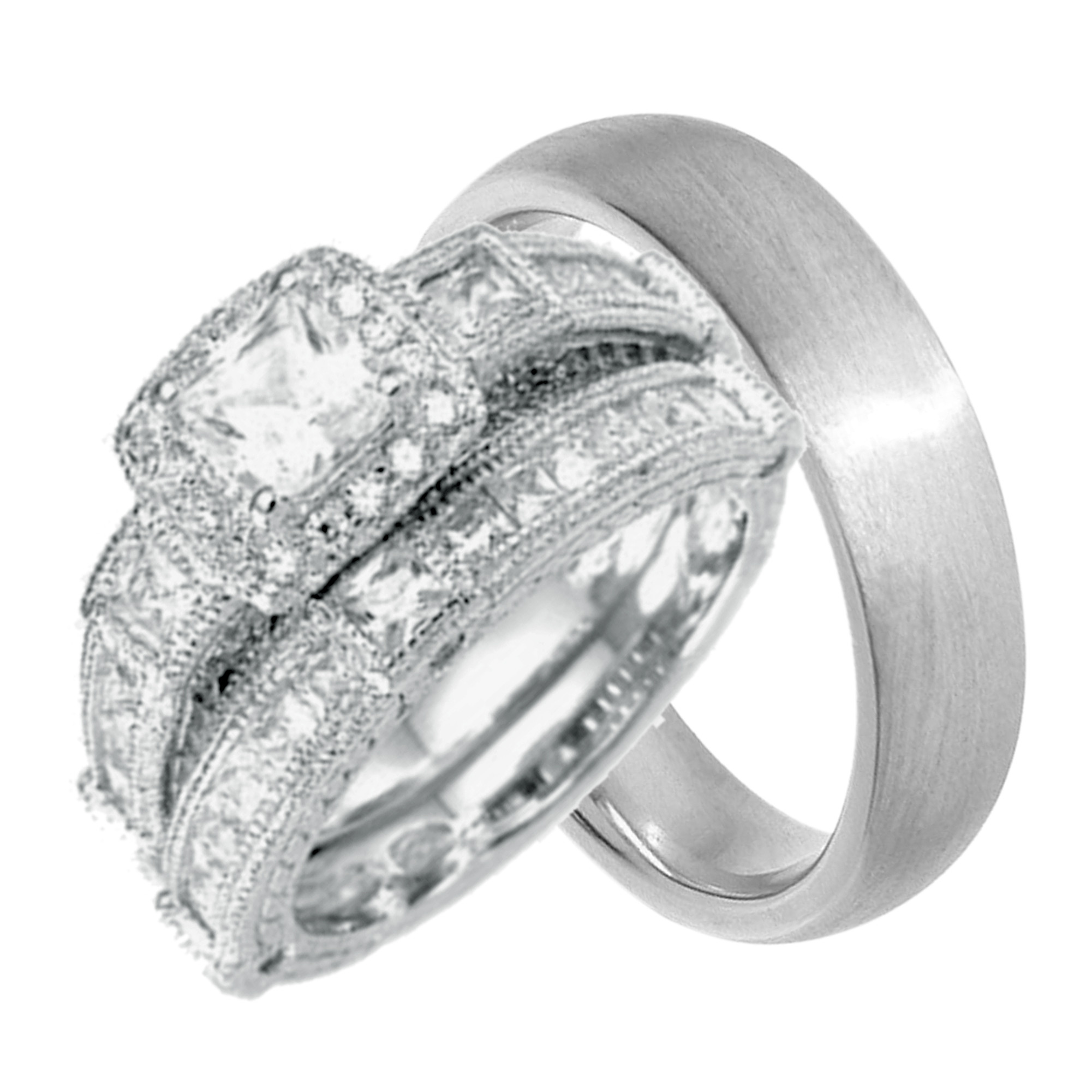 Cheap Wedding Band Sets His And Hers
 LaRaso & Co His and Hers Wedding Ring Set Cheap Wedding