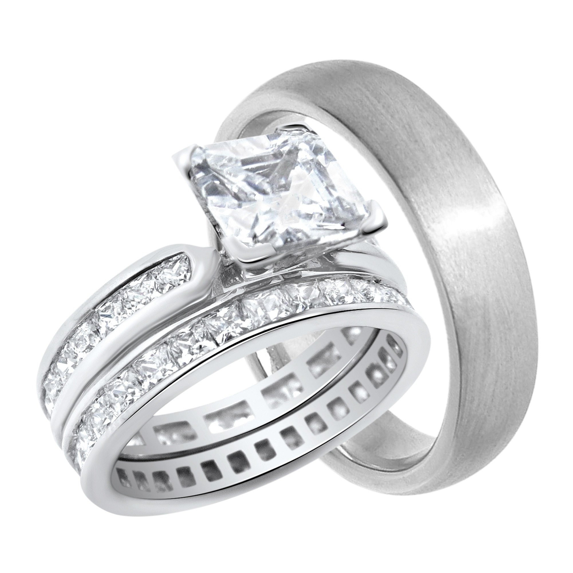 Cheap Wedding Ring Sets His And Hers
 His Hers Wedding Rings Set Cheap Matching Rings for Him