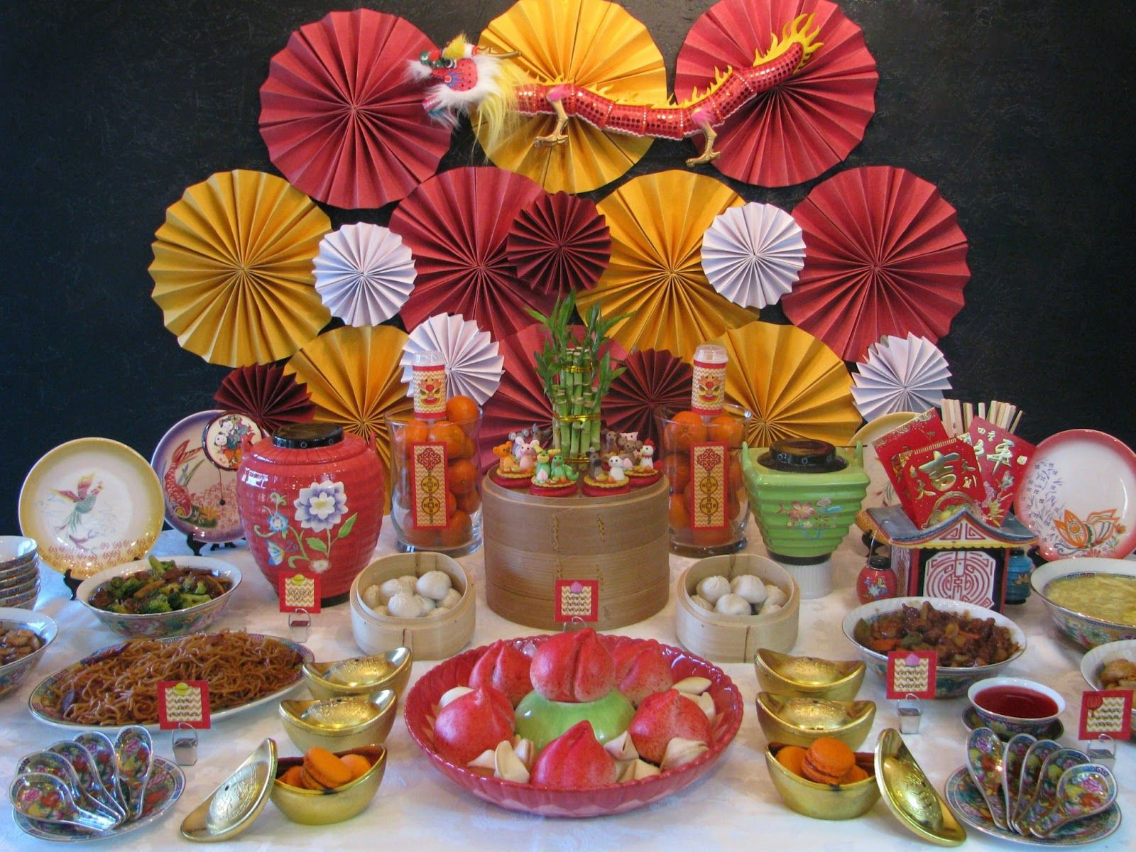 Chinese New Year Decor Ideas
 Chinese new year treats table set up