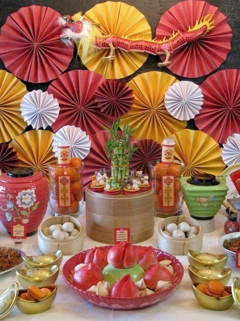 Chinese New Year Decor Ideas
 Colorful and festive Chinese New Year decoration idea that