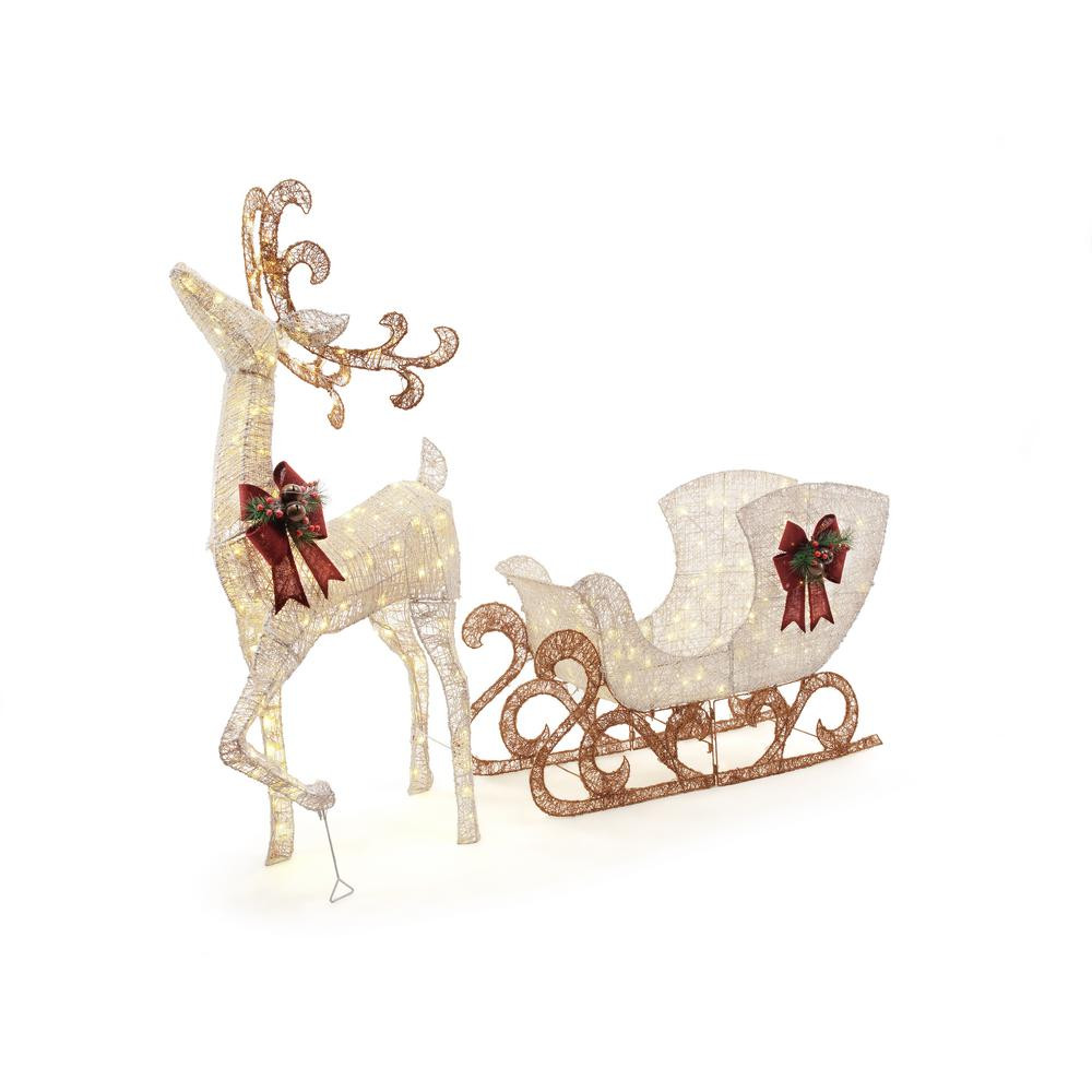 Christmas Deer Decor
 Home Accents Holiday 60 in 160 Light PVC Deer and 44 in