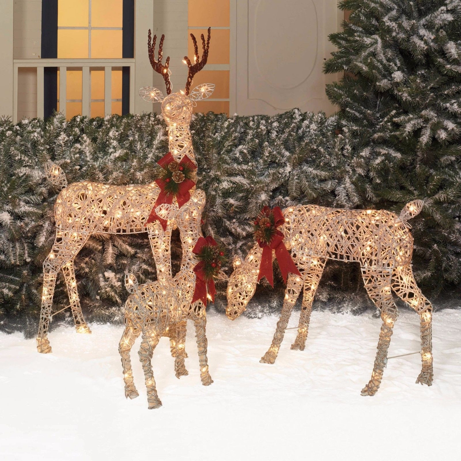 Christmas Deer Decor
 Outdoor Decoration Christmas Set 3 Woodland Vine Deer