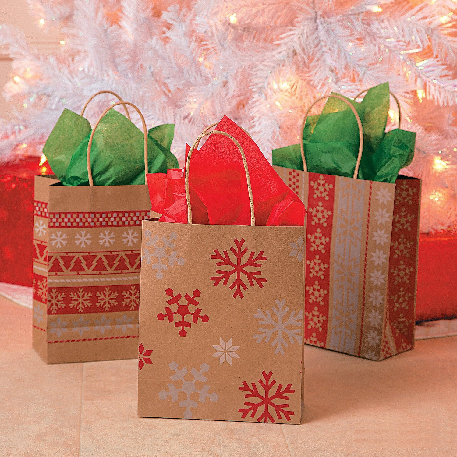 Christmas Gift Bags
 Amazon Christmas Medium Gift Bags Kraft with Glitter