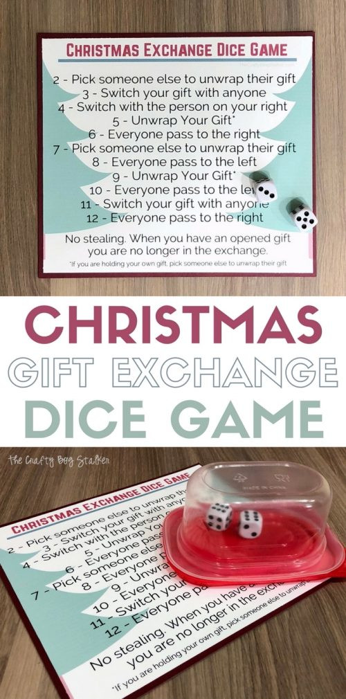 Christmas Gift Exchange Game
 Christmas Gift Exchange Dice Game with Free Printable