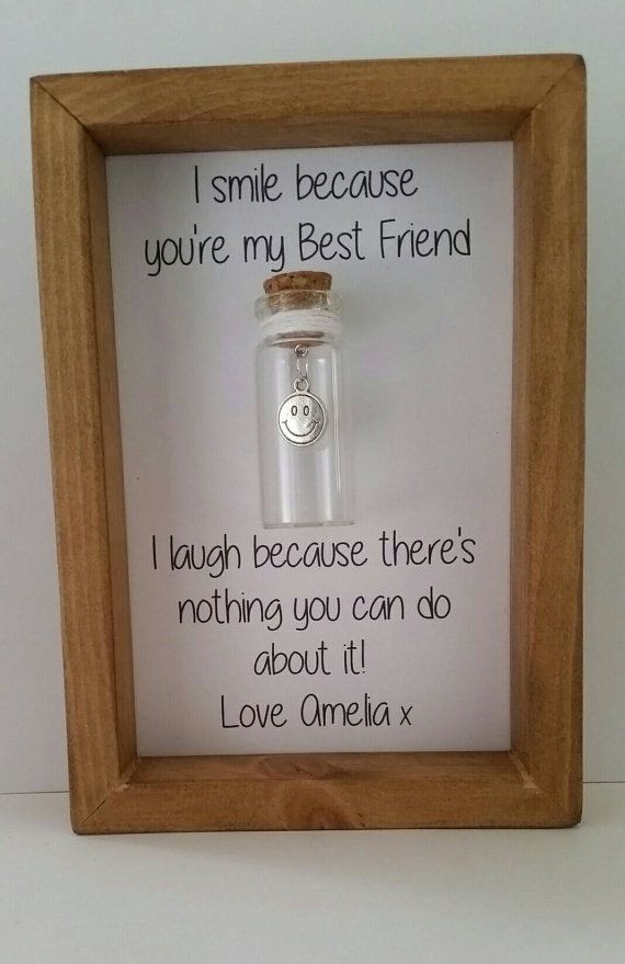 Christmas Gift Ideas For Best Friend
 Humorous personalised t for friend Real wood frame