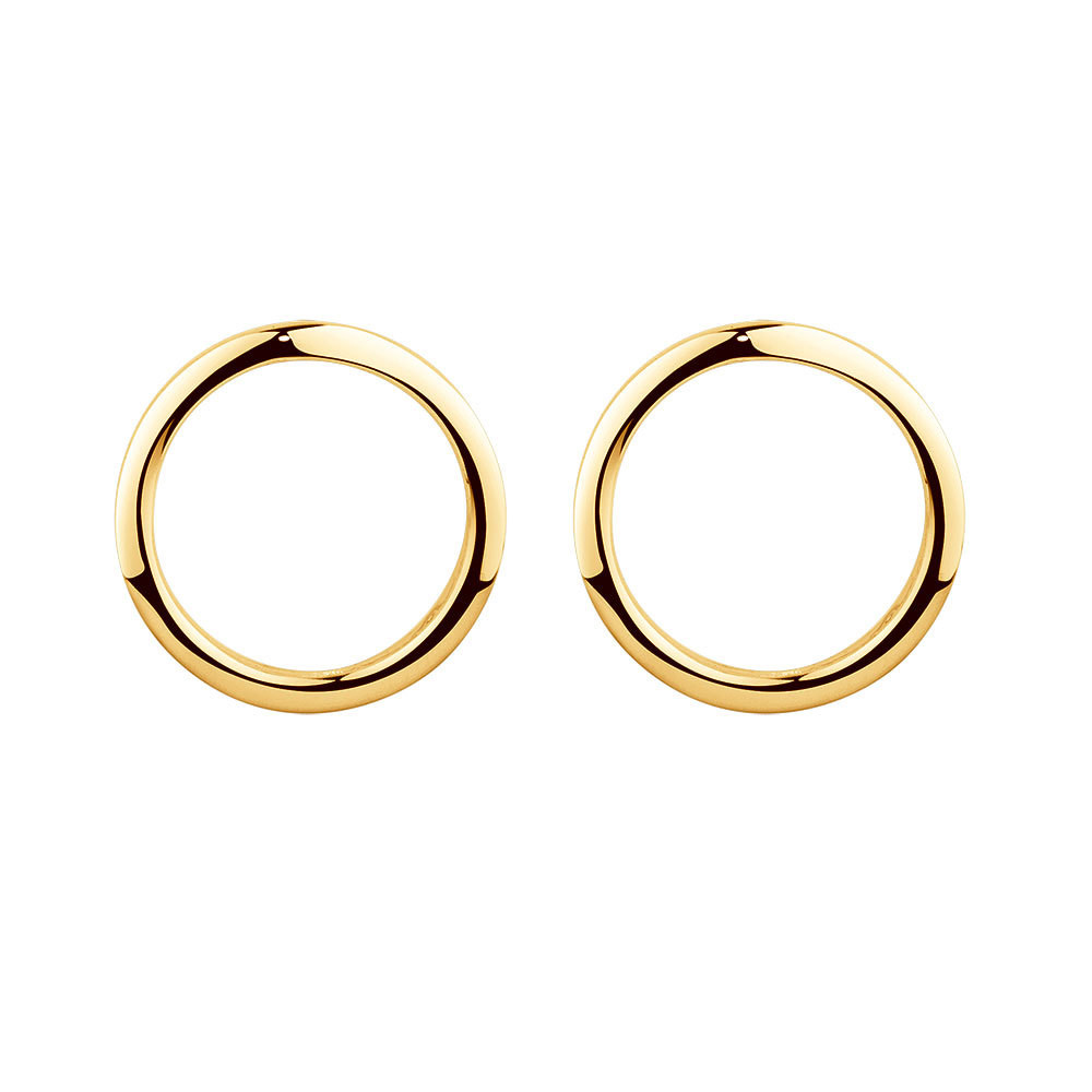 Circle Stud Earrings
 Open Circle Stud Earrings in 10ct Yellow Gold