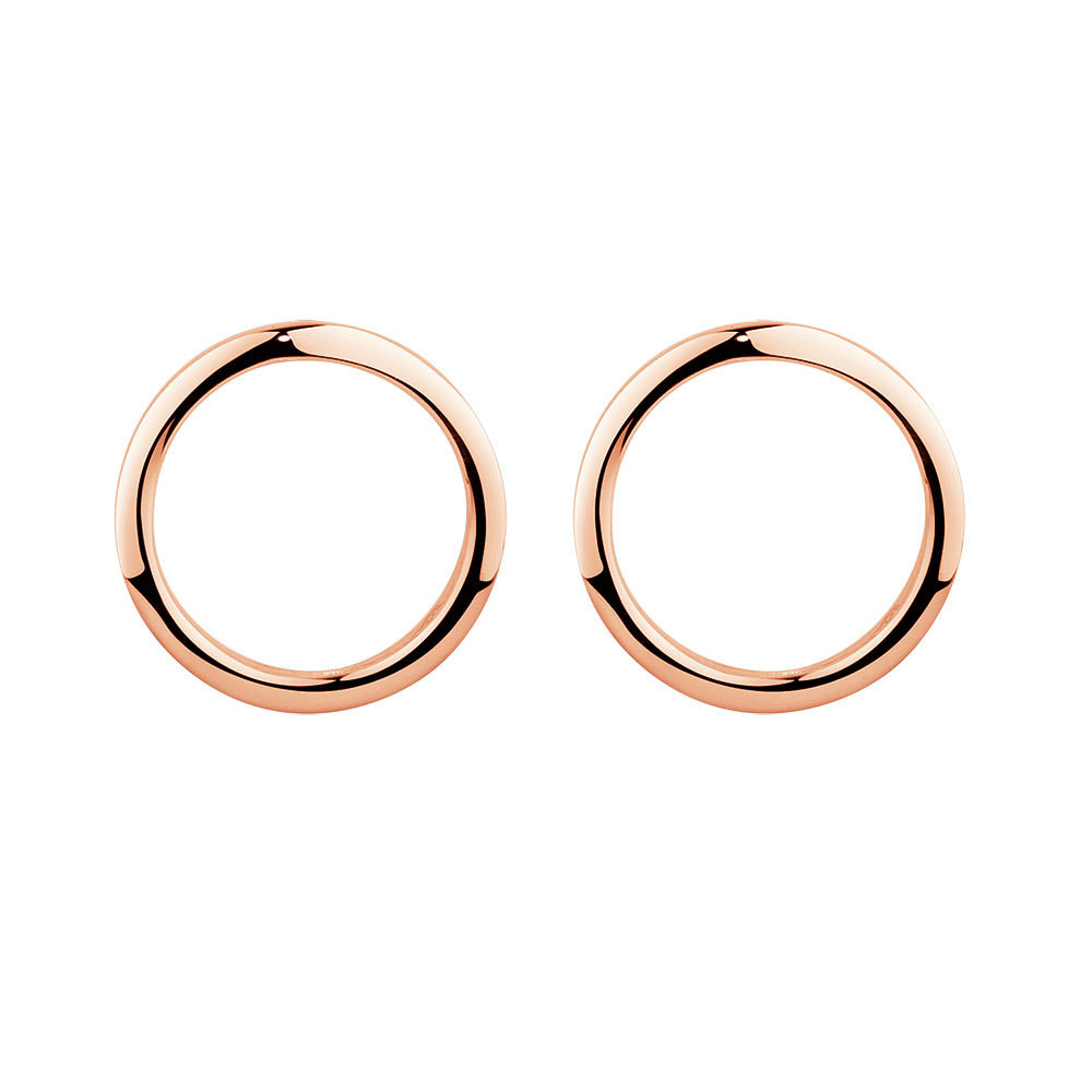 Circle Stud Earrings
 Open Circle Stud Earrings in 10ct Rose Gold