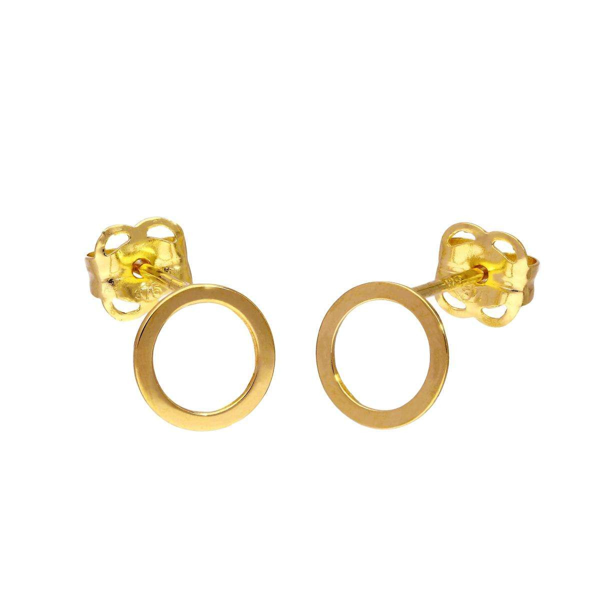 Circle Stud Earrings
 9ct Gold 6mm Circle Stud Earrings