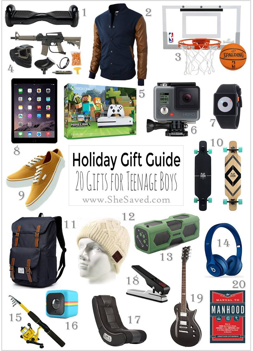 Cool Christmas Gifts For Teen Boys
 HOLIDAY GIFT GUIDE Gifts for Teen Boys SheSaved