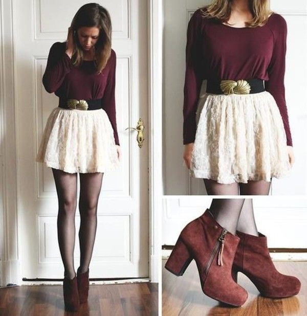 Cute Winter Party Outfits
 Skirt shoes cute beautiful summer winter outfit fashion