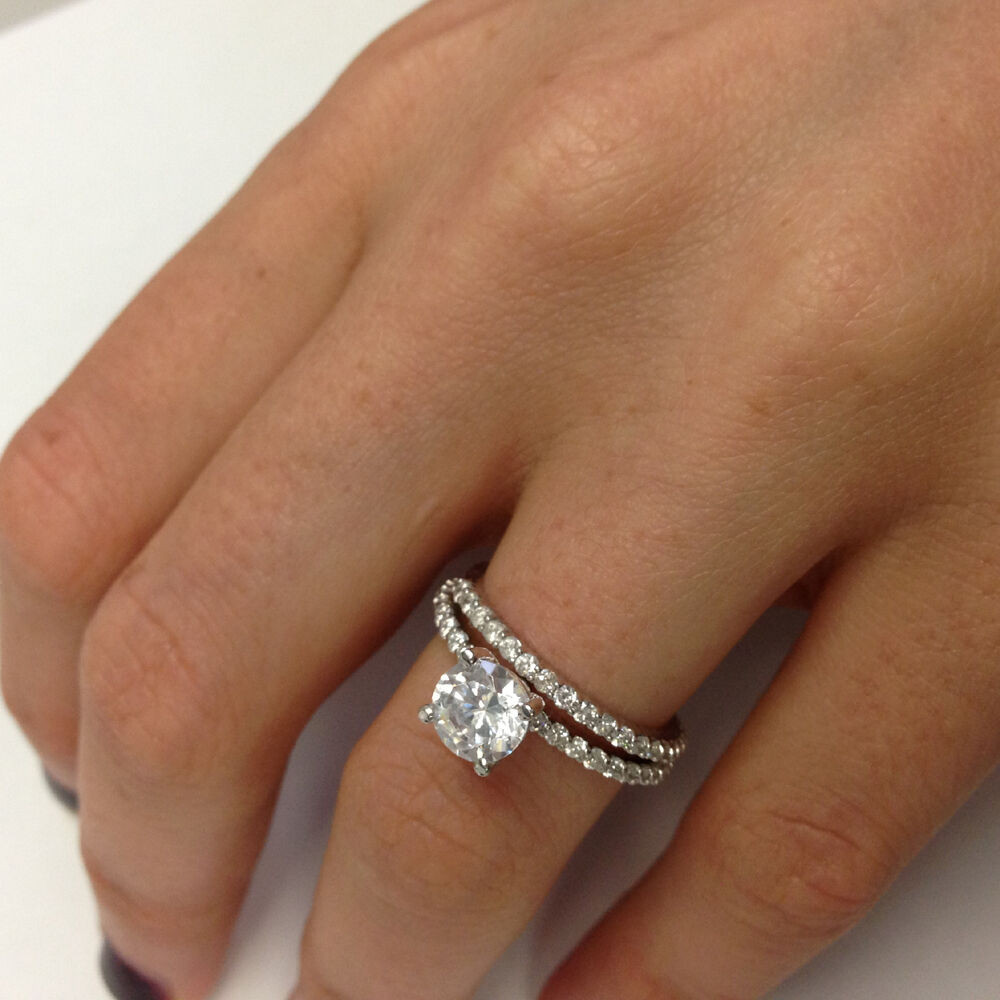 Diamond Band Engagement Ring
 1 21 CARAT VS WEDDING DIAMOND ENGAGEMENT RING ROUND 18K