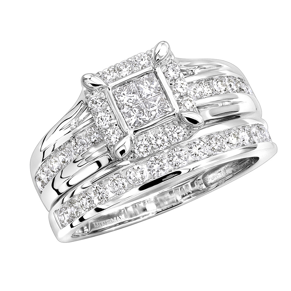 Discount Wedding Ring Sets
 Cheap Engagement Ring Sets 1 Carat Diamond Bridal Ring Set