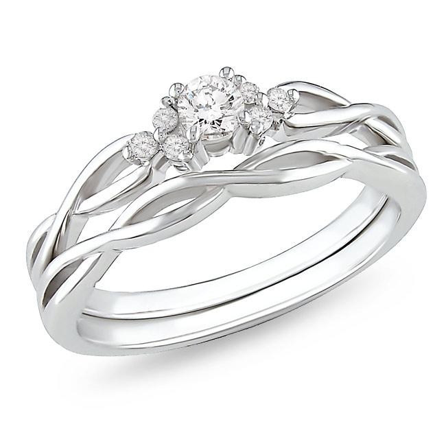 Discount Wedding Ring Sets
 Precious Diamond Bridal Ring Set 0 25 Carat Round Cut