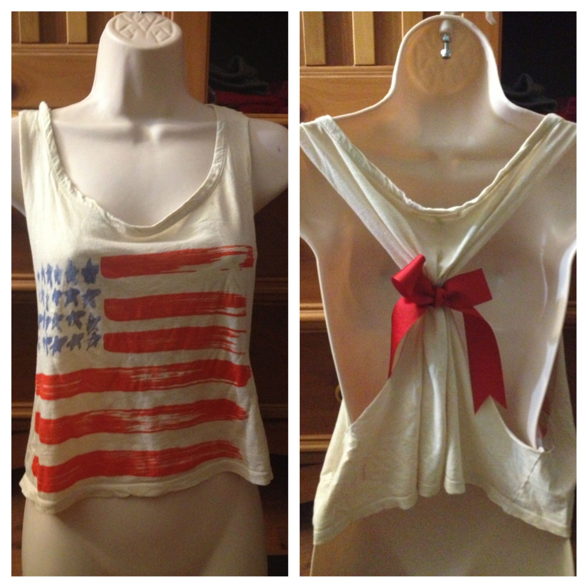 Diy 4th Of July Outfits
 Homemade Fourth of July tank top DIY outfit I love it