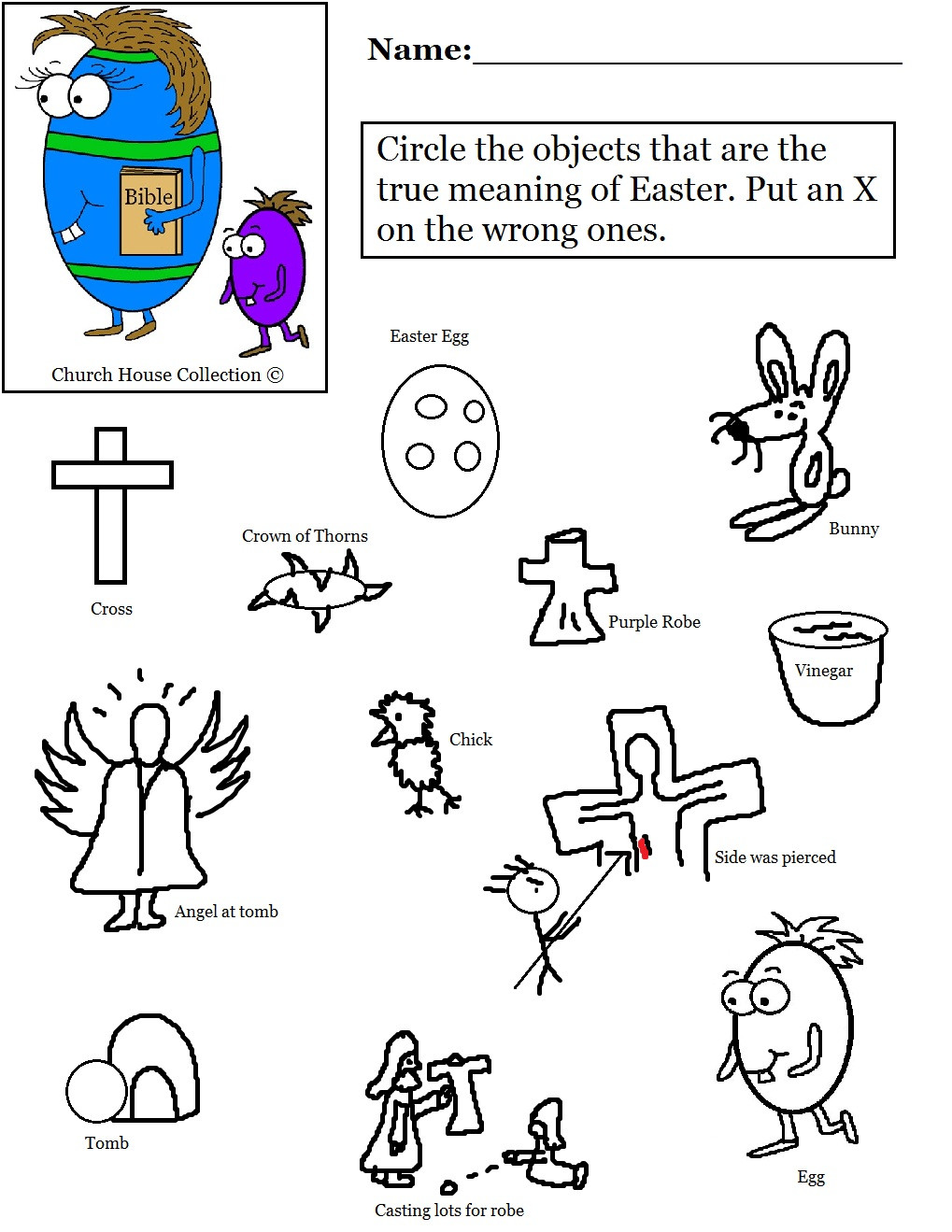 Easter Activities For Sunday School
 Church House Collection Blog Easter Egg With Bible Worksheet