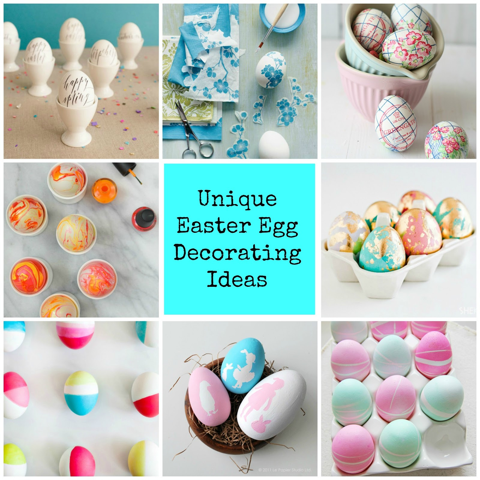 Easter Egg Decorating Ideas
 anna and blue paperie Creative and Unique diy Easter Egg