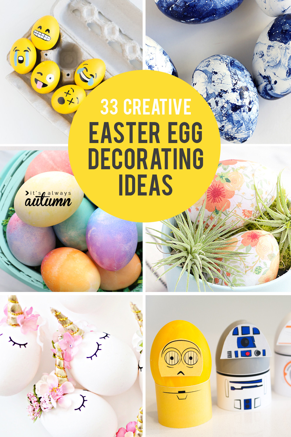 Easter Egg Decorating Ideas
 33 AMAZING egg decorating ideas for Easter ditch the dye