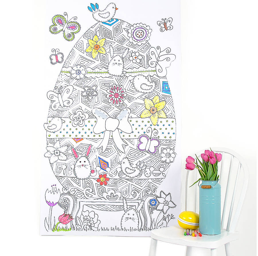 Easter Poster Ideas
 personalised colour in easter poster by so close