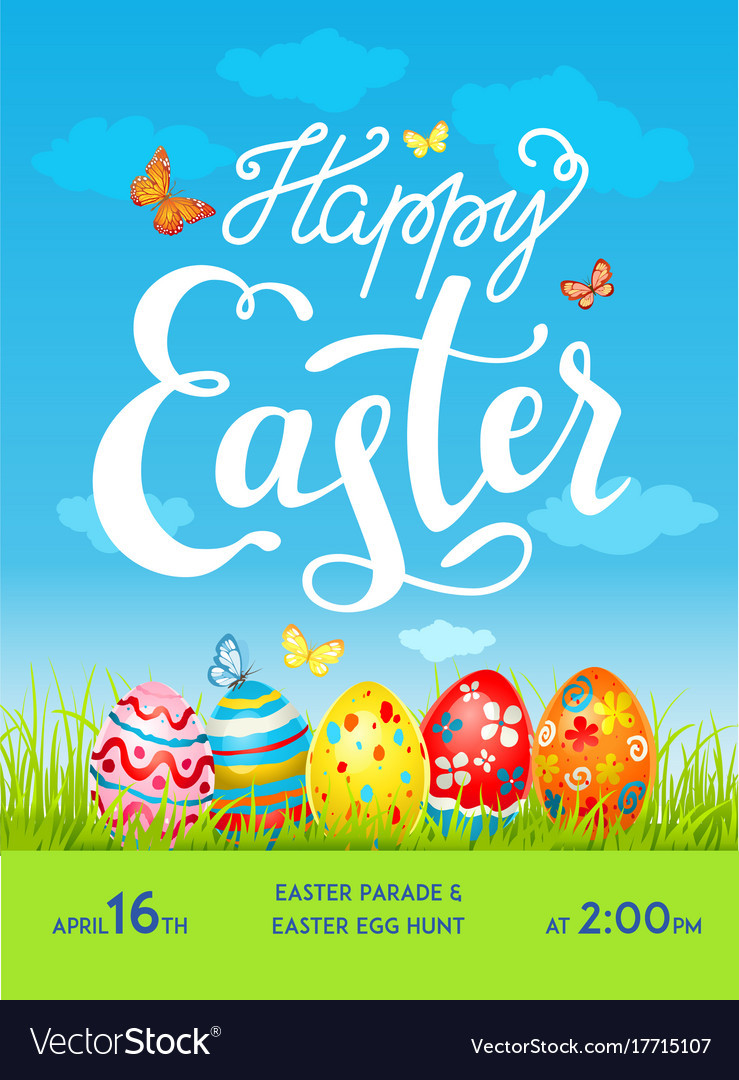 Easter Poster Ideas
 Easter poster template Royalty Free Vector Image