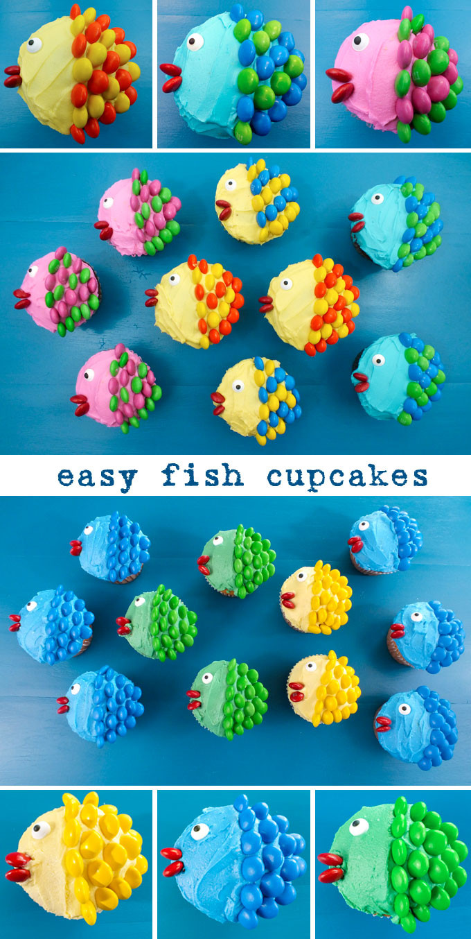 Easy Cupcake Decorating Ideas For Summer
 Little Fishy Cupcakes Two Sisters Crafting